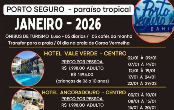 PORTO SEGURO -  FERIAS DE JANEIRO 2025 